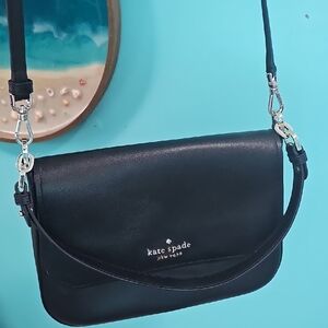 Kate Spade Elegant Black Crossbody Bag/removable Strap